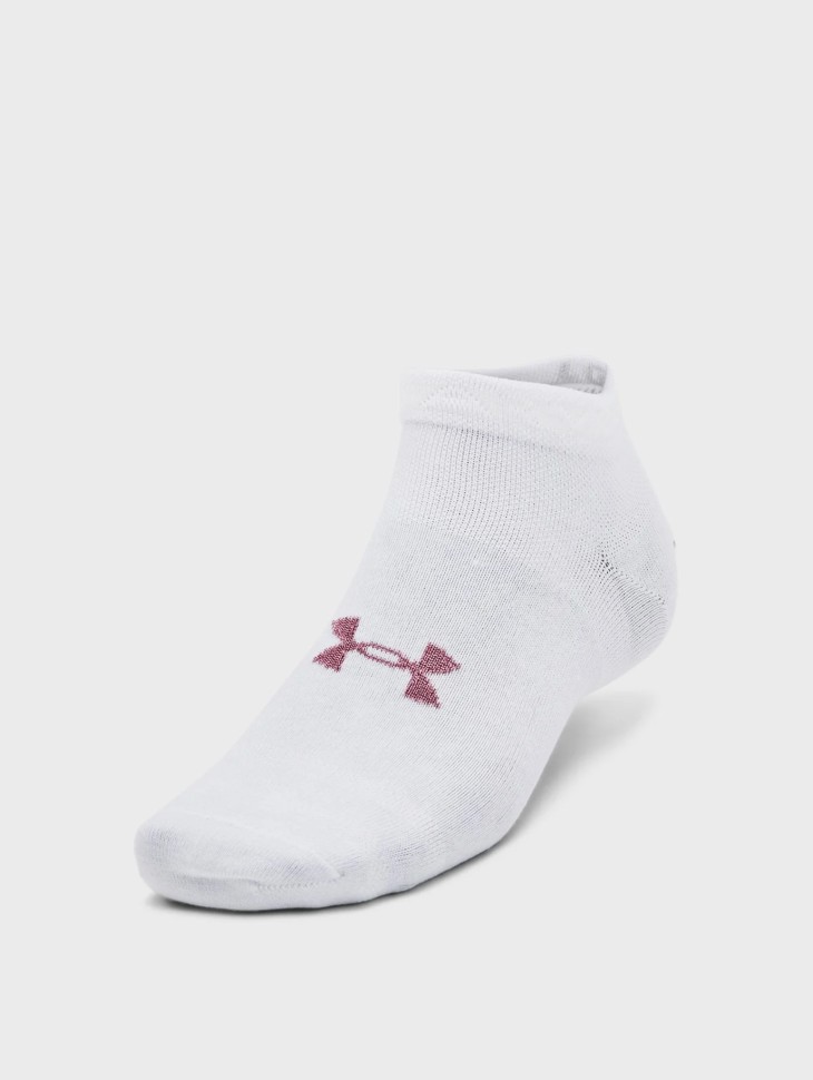 Носки  Under Armour UA Essential Low Cut 3pk белые 1382958-100 изображение 3