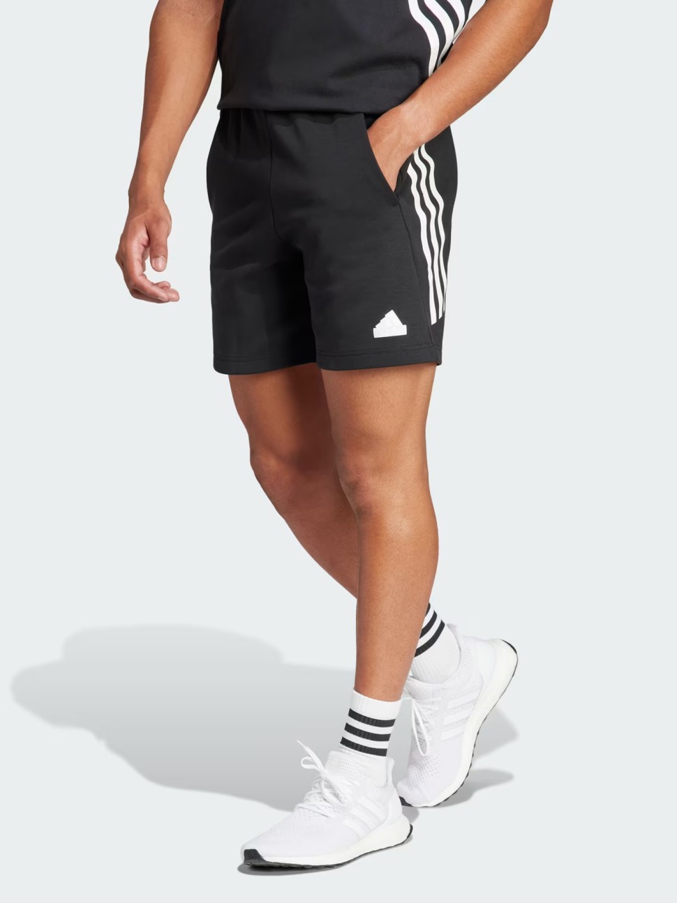 Шорти чоловічі Adidas M FI 3S SHO чорні IN3312 — фото 2