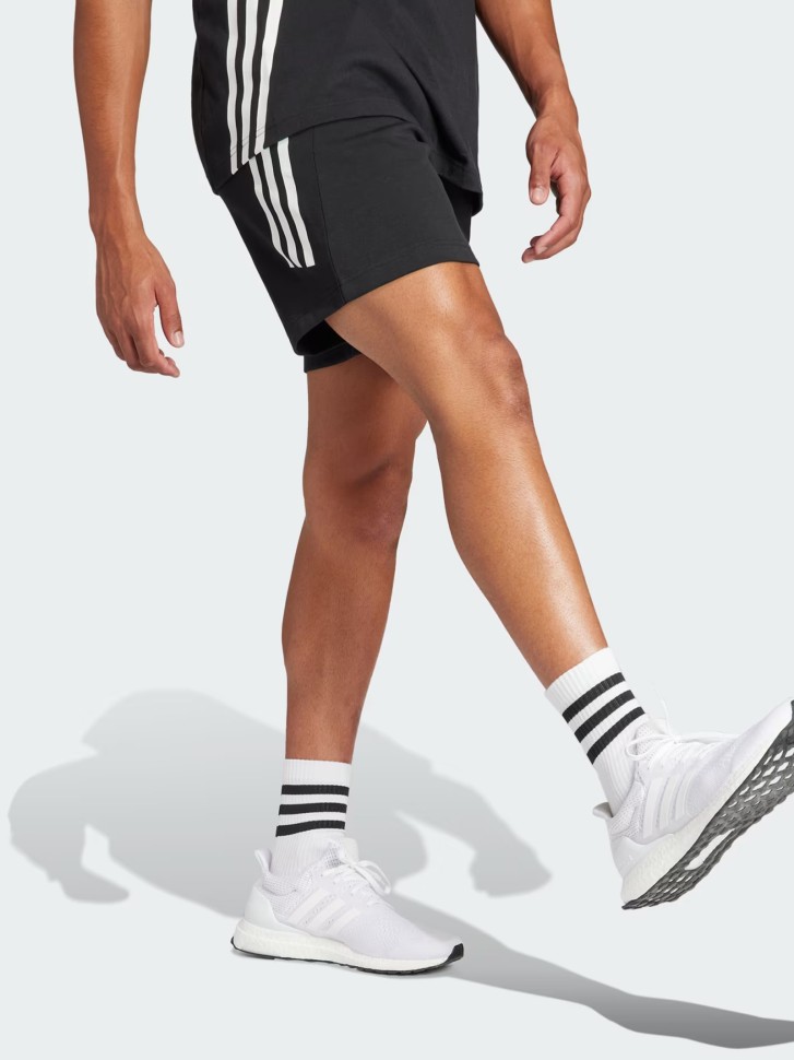 Шорты мужские Adidas M FI 3S SHO черные IN3312 изображение 4