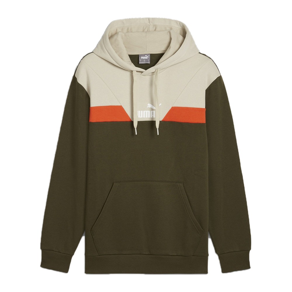 Толстовка мужская Puma PUMA POWER Colorblock Hoodie FL оливковая 68173170 изображение 1