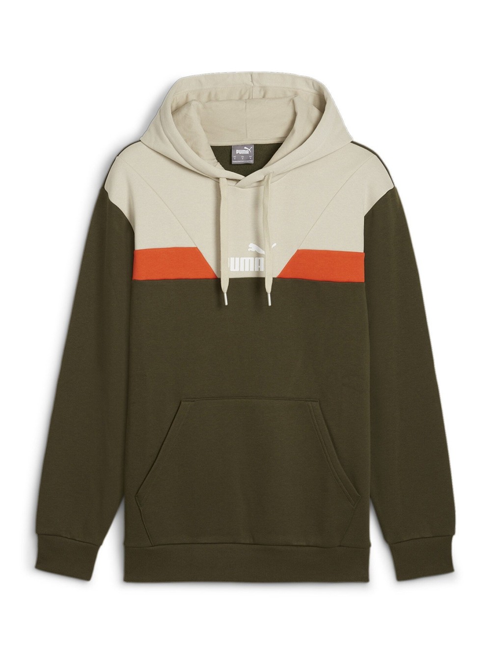 Толстовка мужская Puma PUMA POWER Colorblock Hoodie FL оливковая 68173170 изображение 2