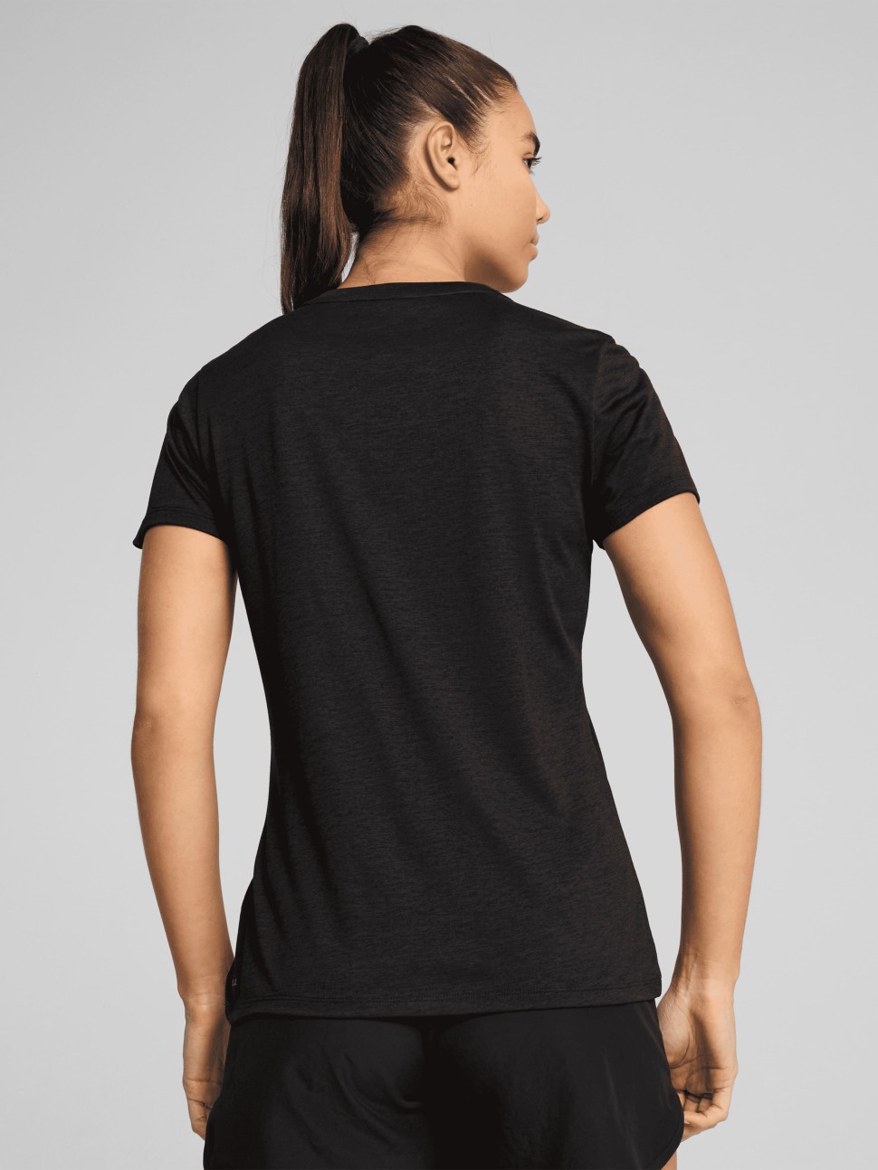 Футболка жіноча Puma TAD ESSENTIAL W Heather Tee чорна 52589301 — фото 3