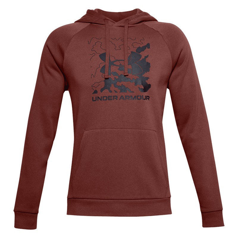 Толстовка чоловіча Under Armour Rival Fleece Box Logo HD коричнева 1357095-688 изображение 1