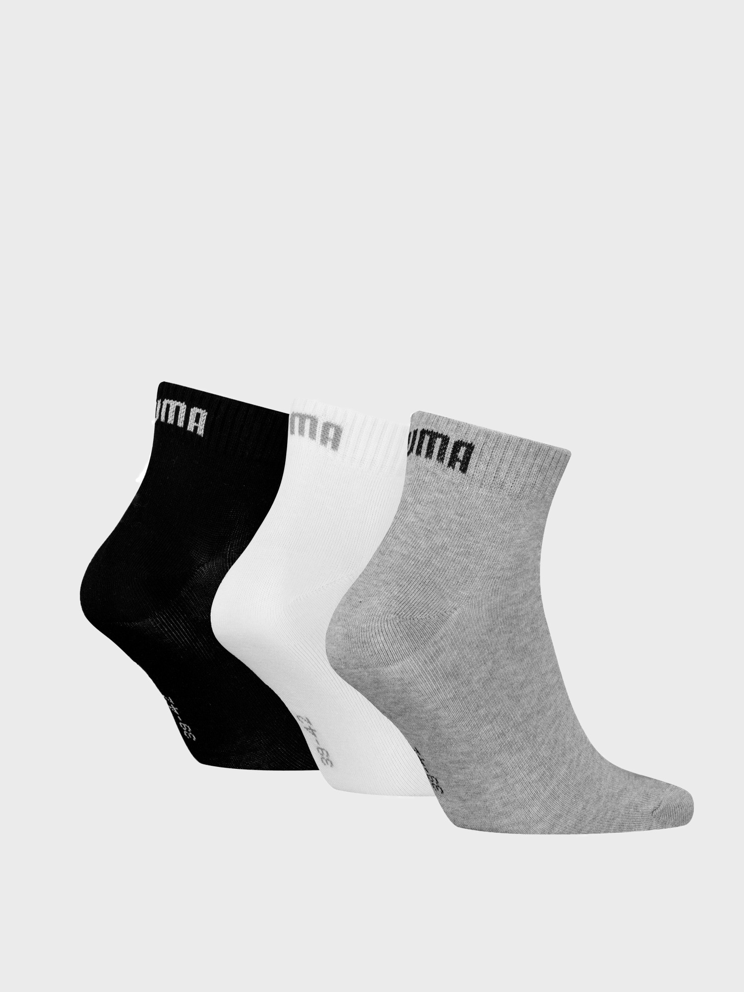 Шкарпетки  Puma PUMA UNISEX QUARTER PLAIN 3P мультиколір 93858917 изображение 3
