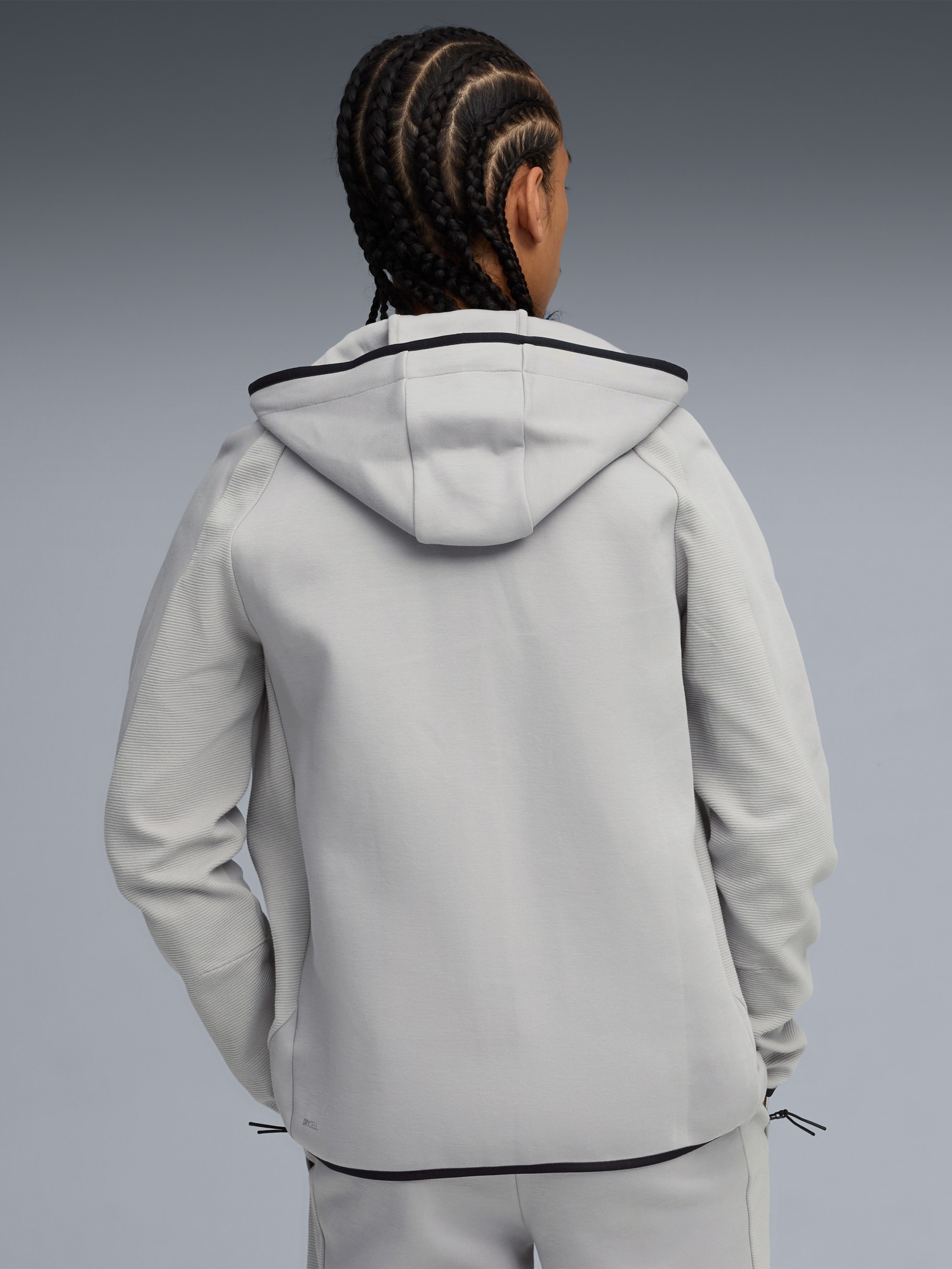 Толстовка мужская Puma EVOSTRIPE FZ Hoodie DK серая 68823163 изображение 3