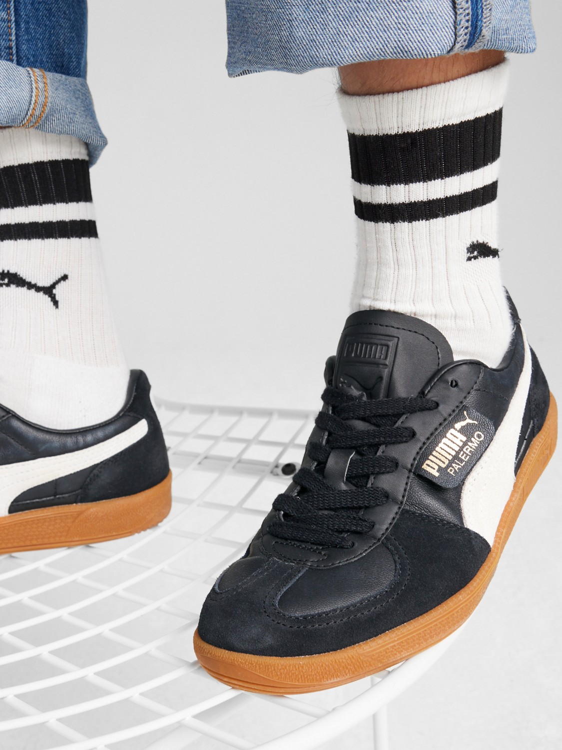 Кросівки чоловічі Puma Palermo Lth чорні 39646403 изображение 8