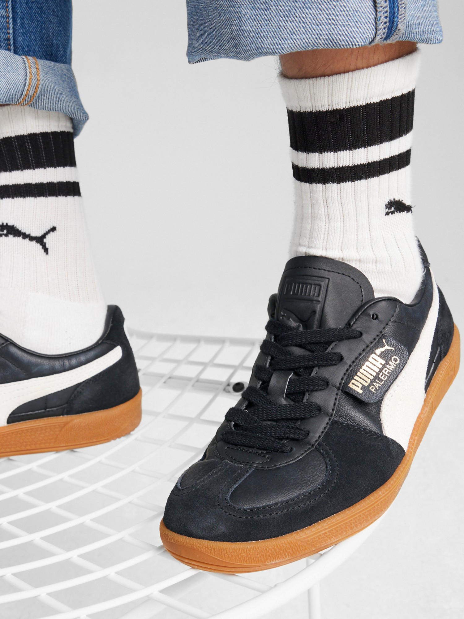 Кросівки чоловічі Puma Palermo Lth чорні 39646403 изображение 8