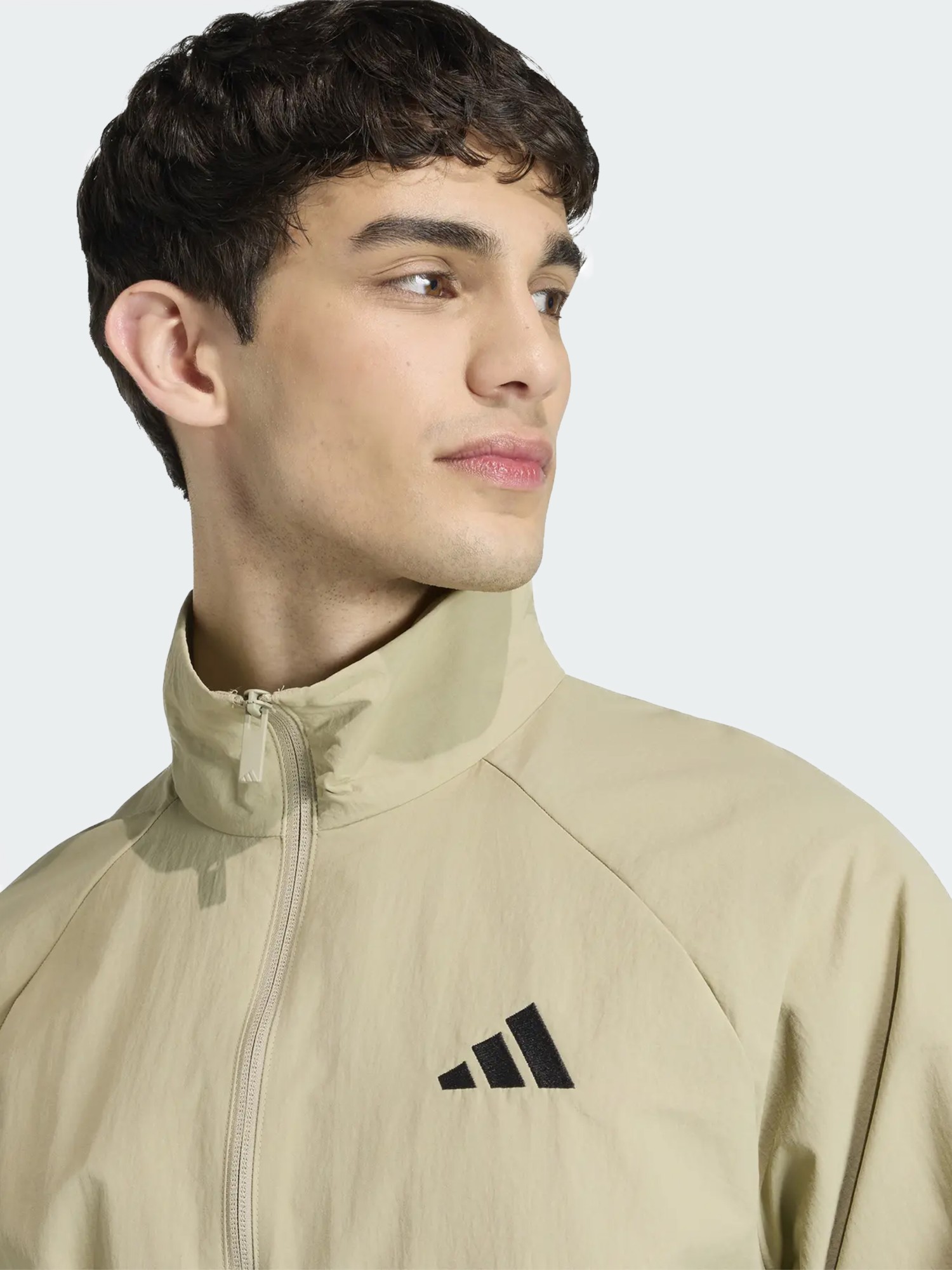 Вітрівка чоловіча Adidas Essential Small Logo Windbreaker хакі KB6076 изображение 3