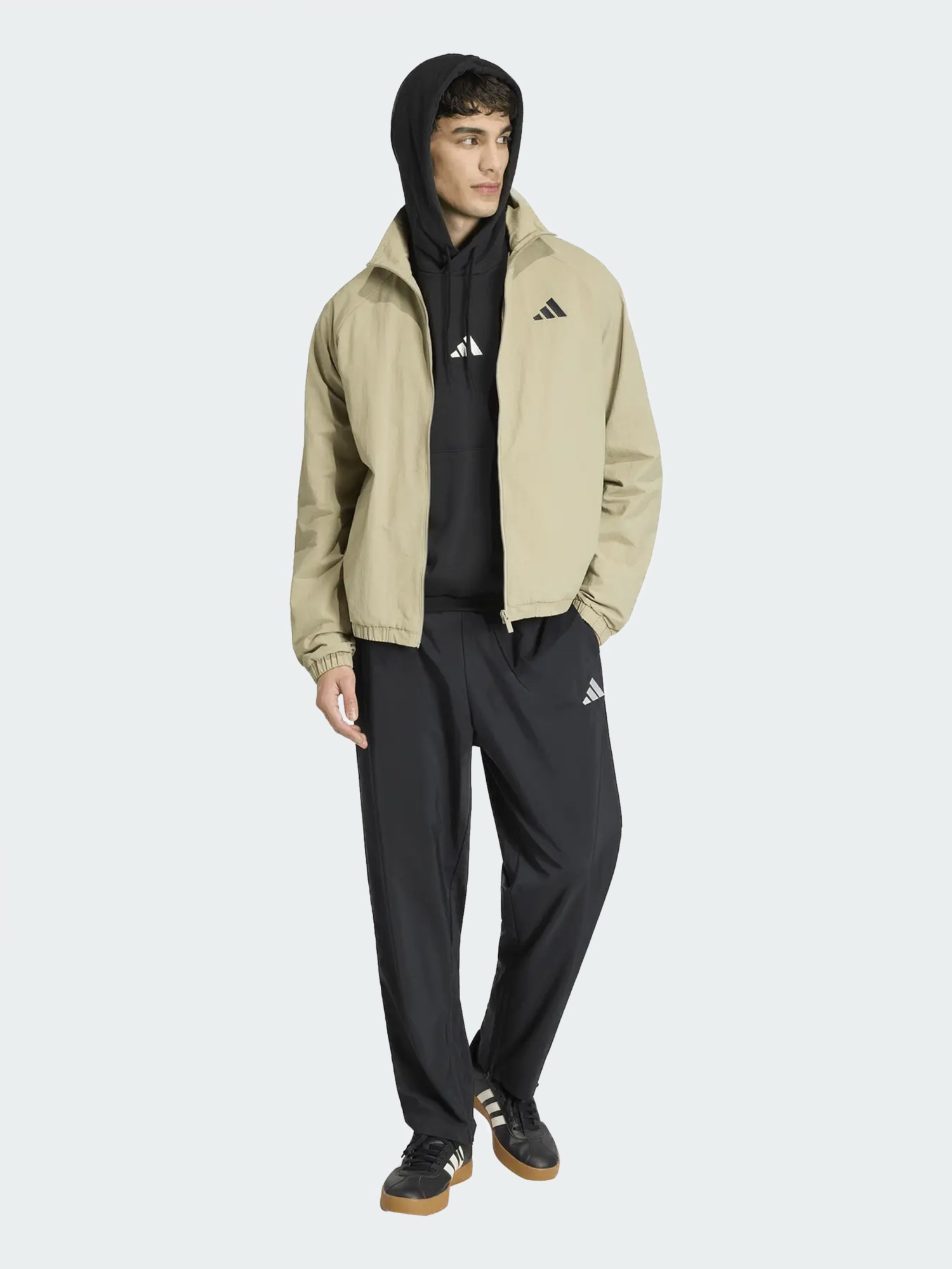 Вітрівка чоловіча Adidas Essential Small Logo Windbreaker хакі KB6076 изображение 6