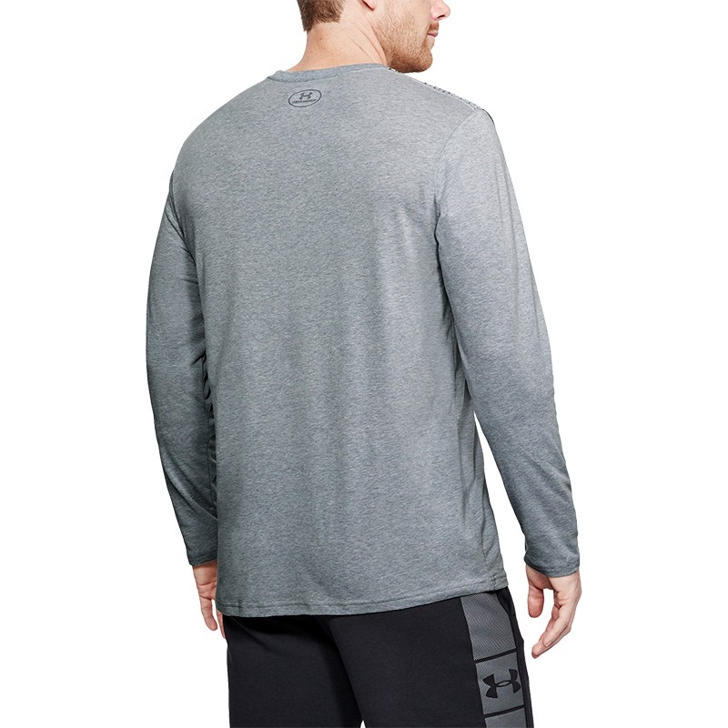 Толстовка мужская Under Armour Q1 Branded Gradient LS серая 1310970-035 изображение 3