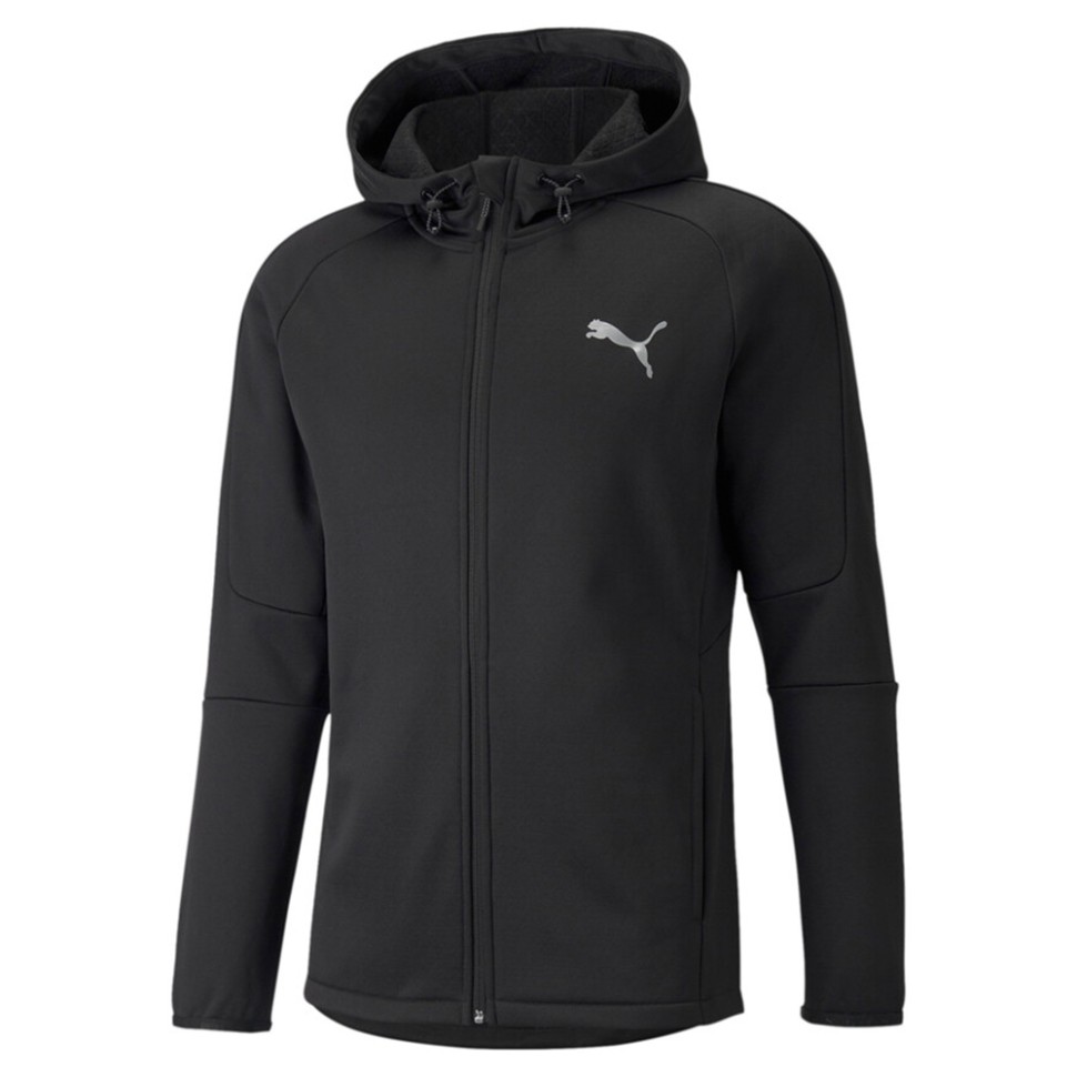 Толстовка чоловіча Puma EVOSTRIPE Warm FZ Hoodie чорна 58944101 — фото 1