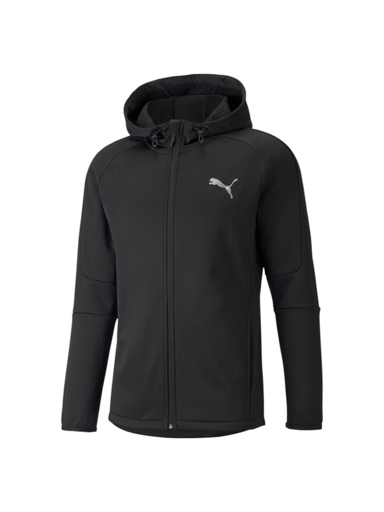 Толстовка чоловіча Puma EVOSTRIPE Warm FZ Hoodie чорна 58944101 изображение 2