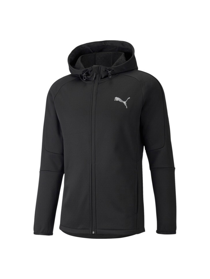 Толстовка чоловіча Puma EVOSTRIPE Warm FZ Hoodie чорна 58944101 изображение 2
