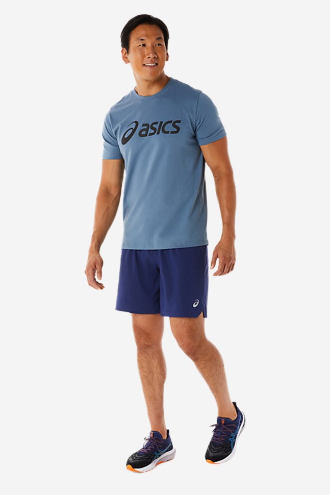 Футболка чоловіча Asics ASICS BIG LOGO TEE блакитна 2031A978-413 изображение 2