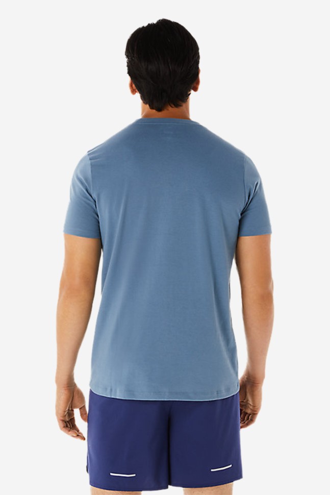 Футболка чоловіча Asics ASICS BIG LOGO TEE блакитна 2031A978-413 изображение 3