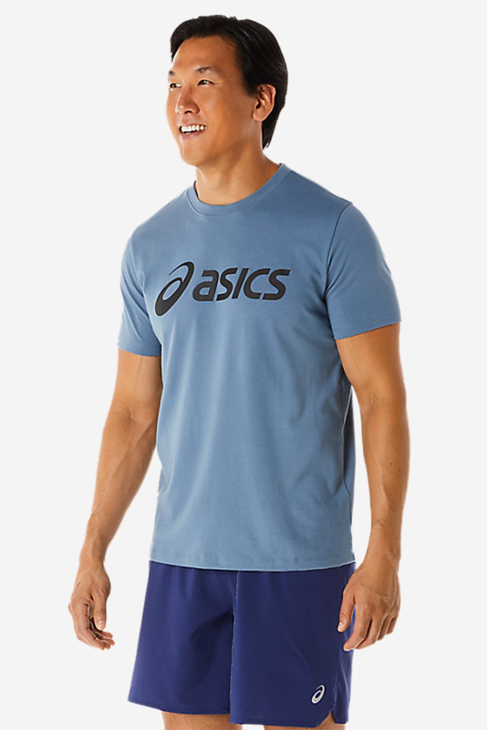 Футболка чоловіча Asics ASICS BIG LOGO TEE блакитна 2031A978-413 — фото 4