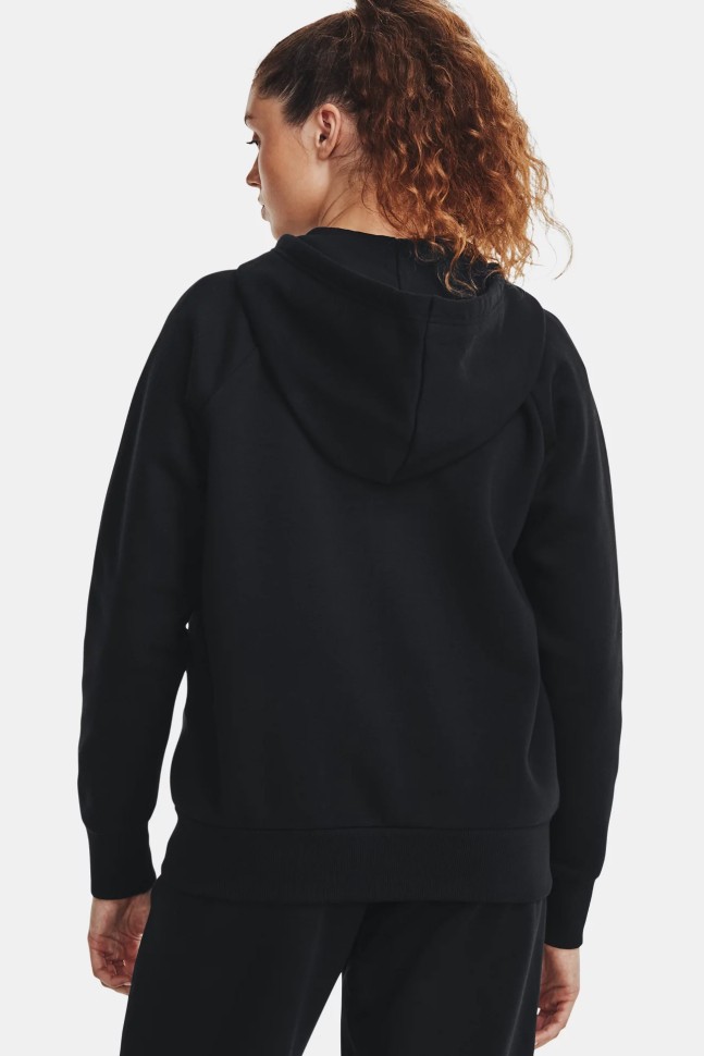 Толстовка жіноча Under Armour UA Rival Fleece FZ Hoodie чорна 1379497-001 изображение 3