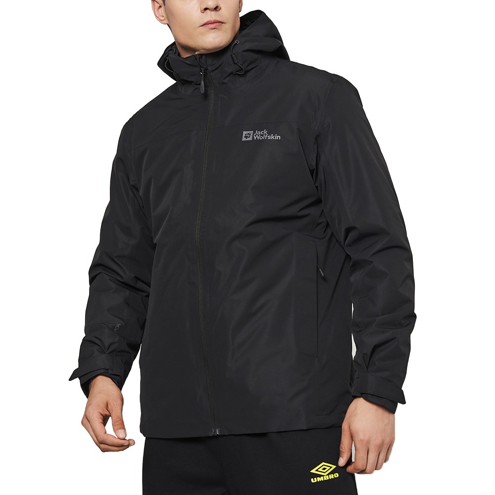 Куртка чоловіча Jack Wolfskin TAUBENBERG 3IN1 JKT M чорна 1115311-6001 изображение 1