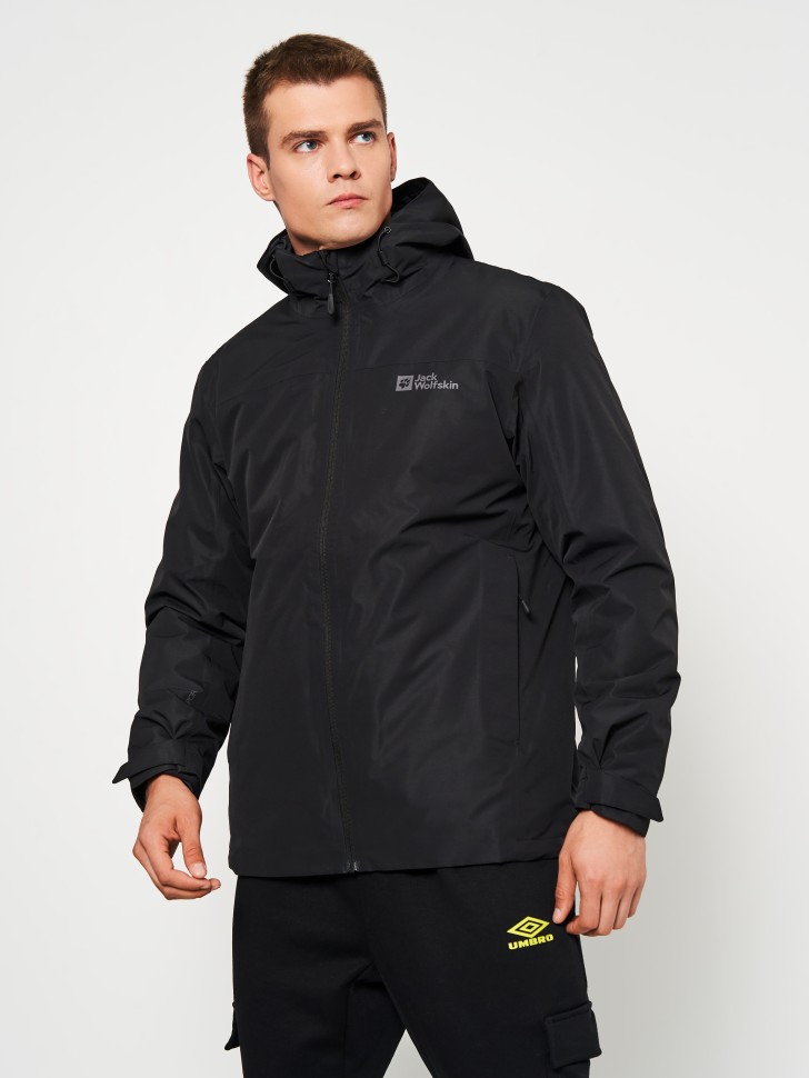 Куртка мужская Jack Wolfskin TAUBENBERG 3IN1 JKT M черная 1115311-6001 изображение 2
