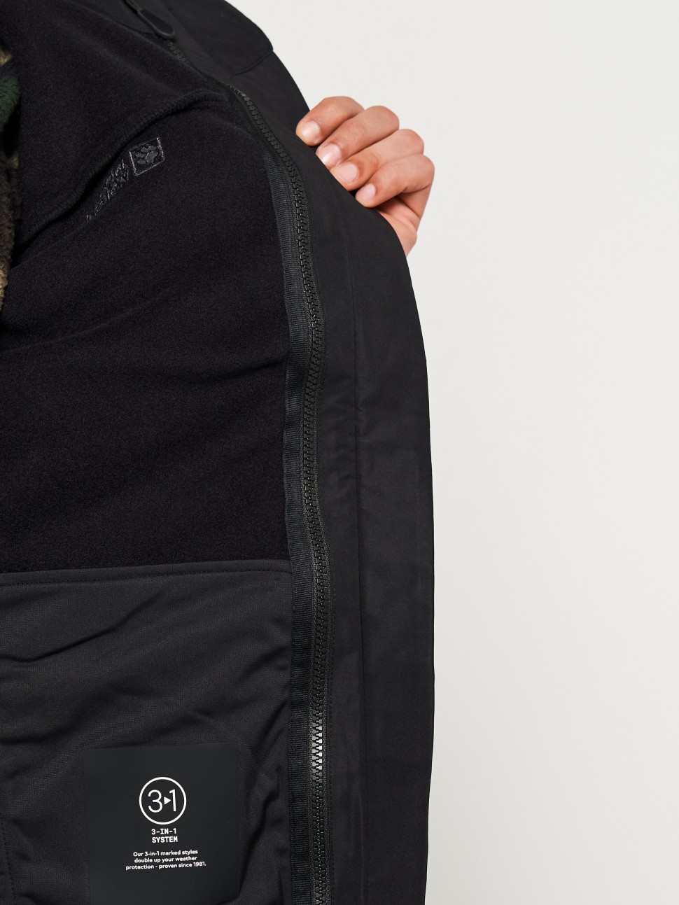 Куртка чоловіча Jack Wolfskin TAUBENBERG 3IN1 JKT M чорна 1115311-6001 — фото 5