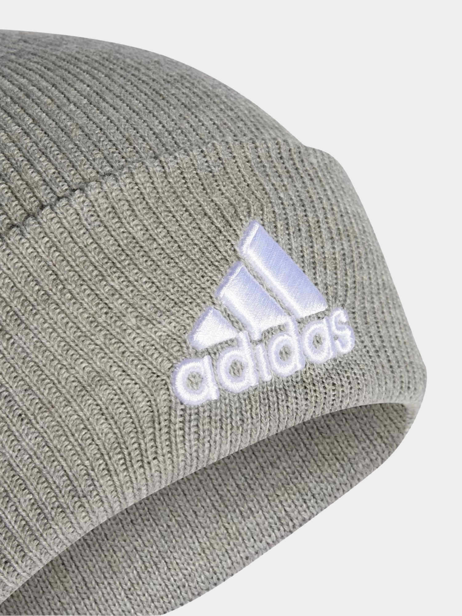 Шапка Adidas LOGO BEANIE CUF серая II3523 изображение 3