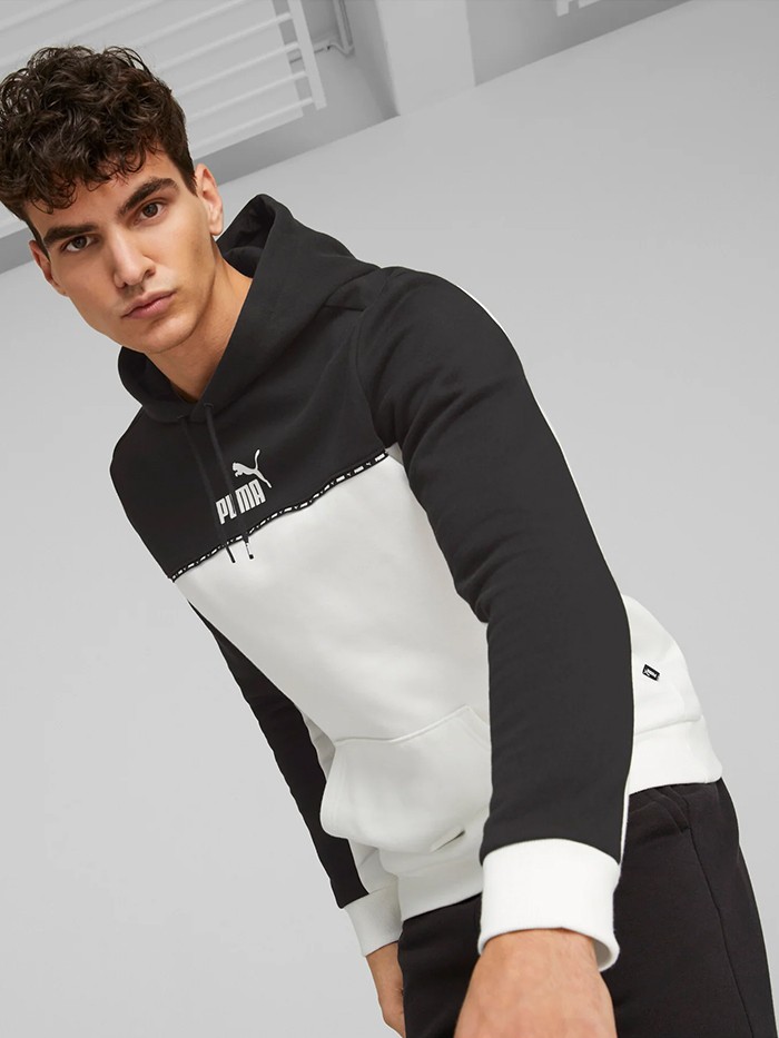 Толстовка чоловіча Puma ESS BLOCK x TAPE Hoodie TR чорна 67517301 изображение 2