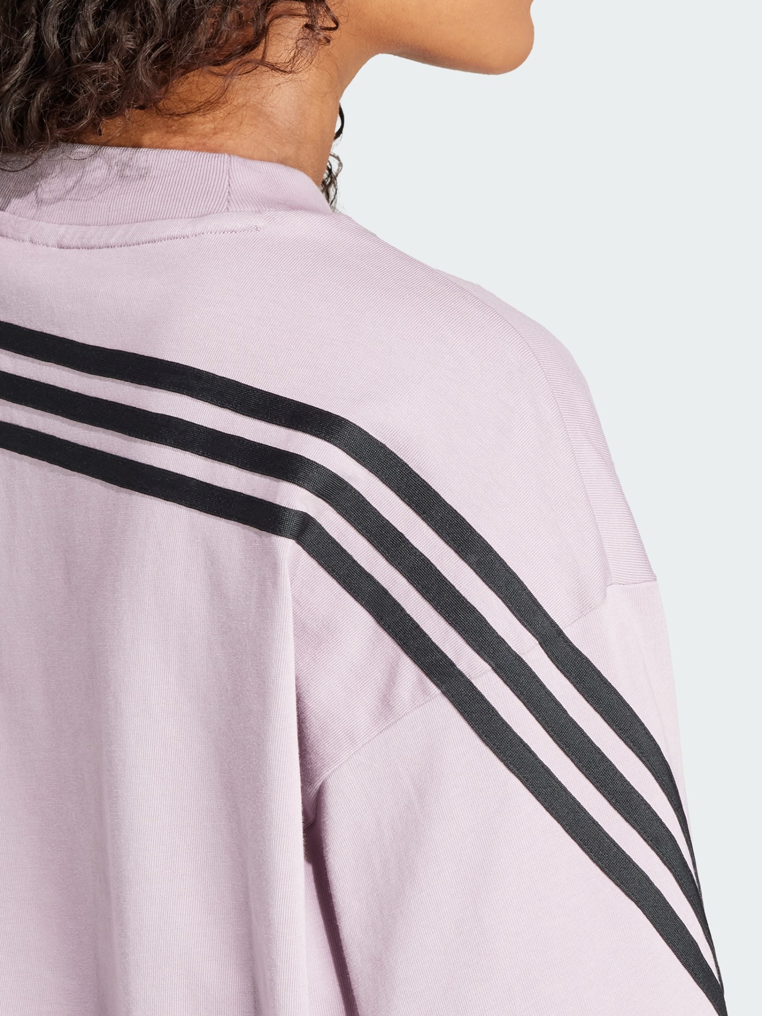 Футболка женская Adidas W FI 3S TEE фиолетовая IS3613 изображение 5
