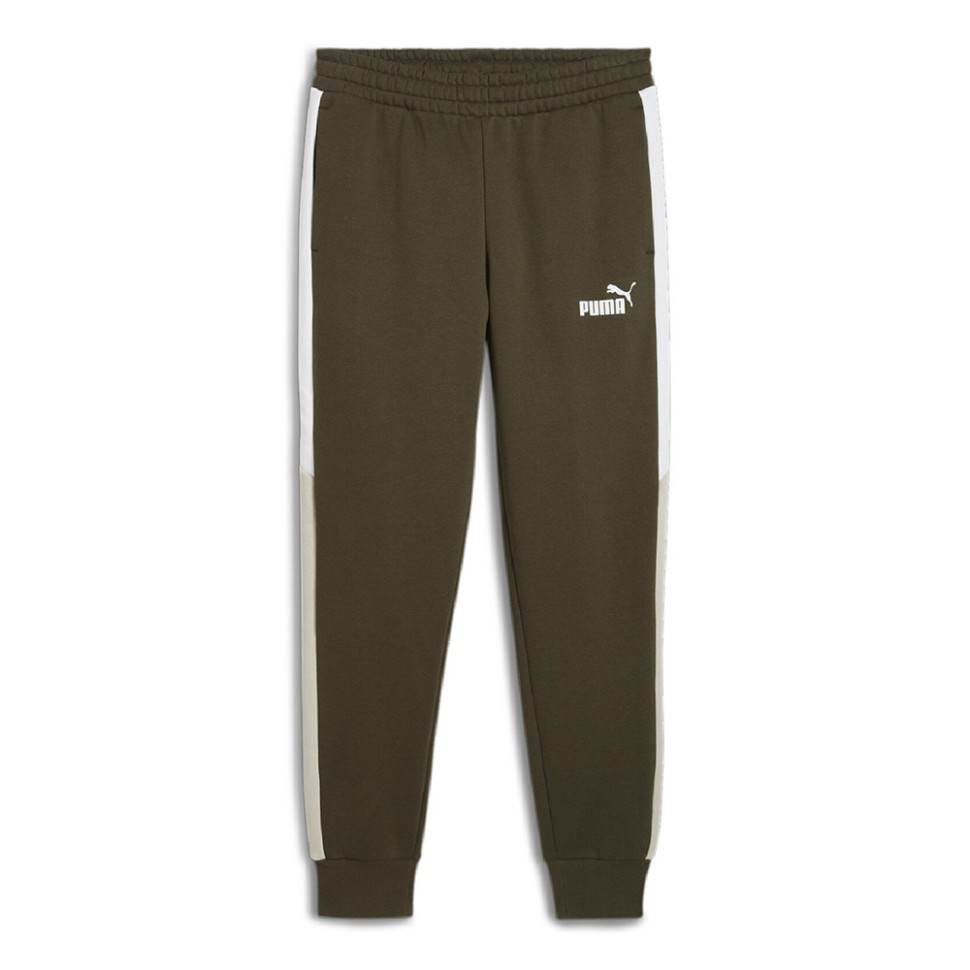 Штани чоловічі Puma PUMA POWER Colorblock Sweatpants FL cl оливкові 68173570 — фото 1