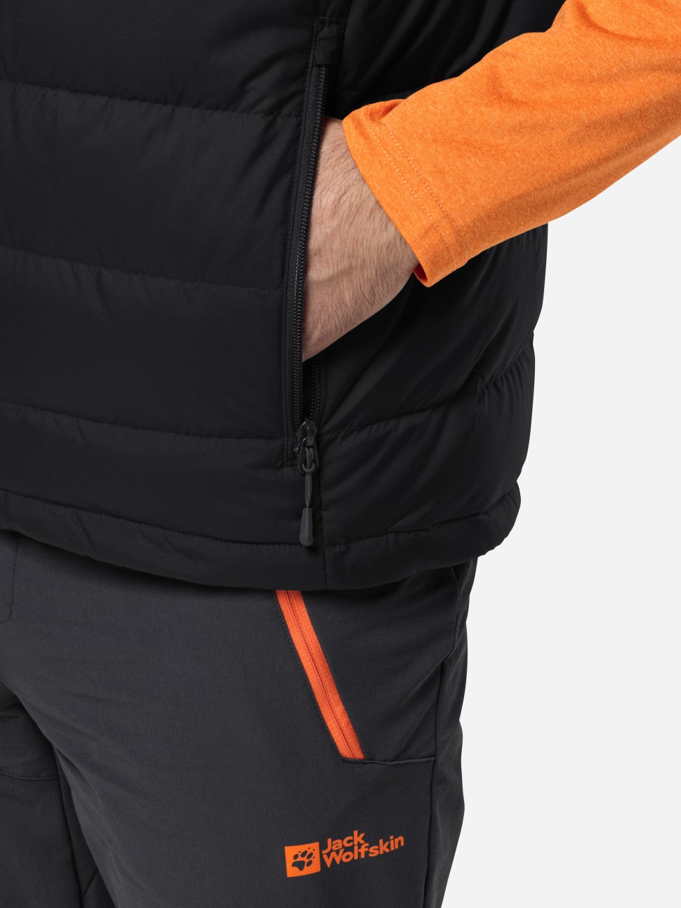 Жилет чоловічий Jack Wolfskin ATHER DOWN VEST M чорний 1207691-6000 — фото 4