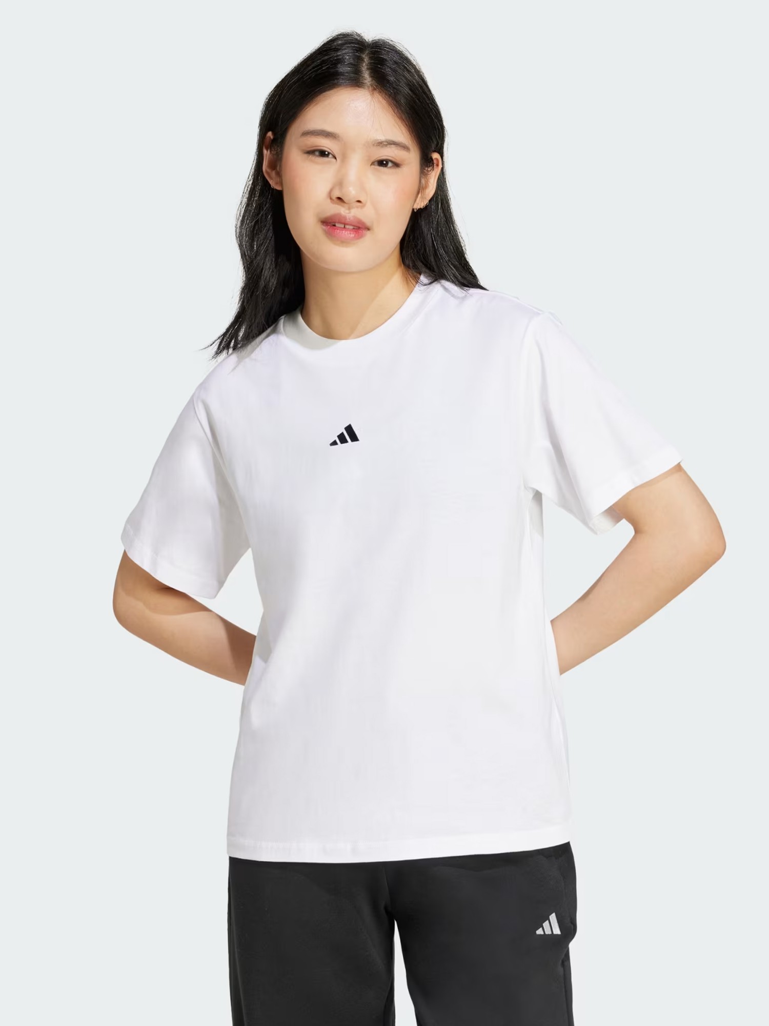 Футболка женская Adidas W SL SJ T белая JC5944 изображение 2