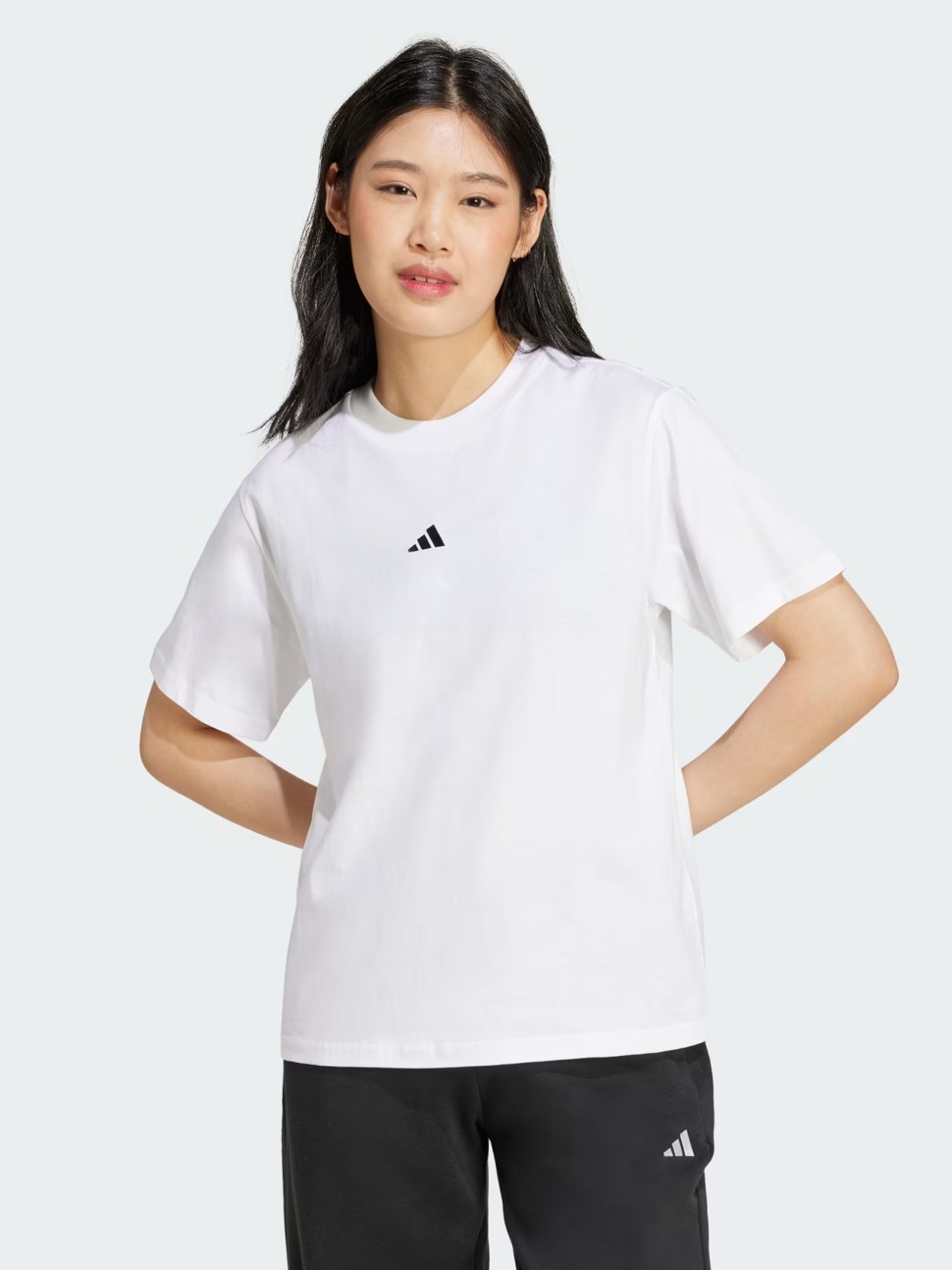 Футболка жіноча Adidas W SL SJ T біла JC5944 — фото 2