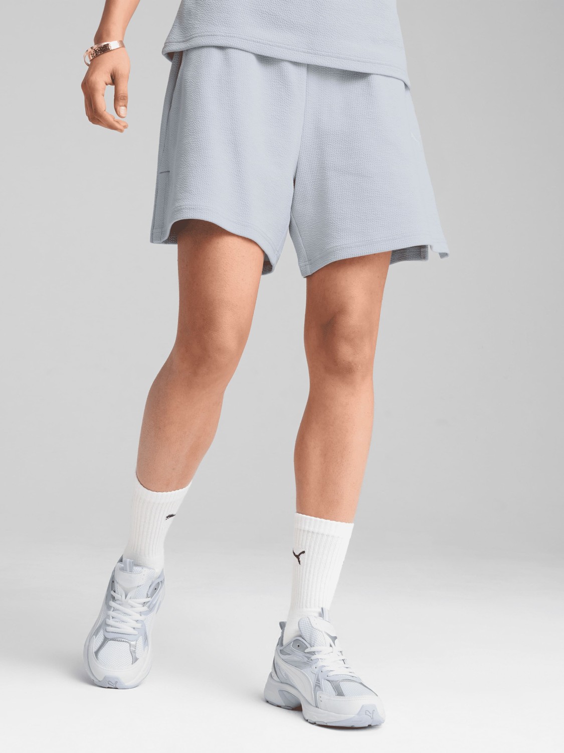 Шорти жіночі Puma HER High-Waist Shorts блакитні 68506247 изображение 2