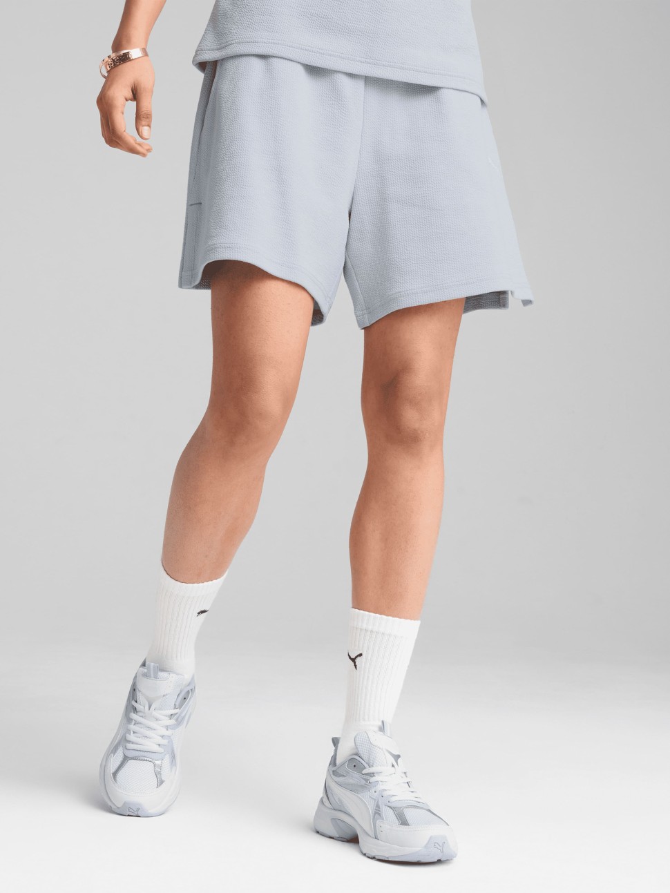 Шорти жіночі Puma HER High-Waist Shorts блакитні 68506247 — фото 2