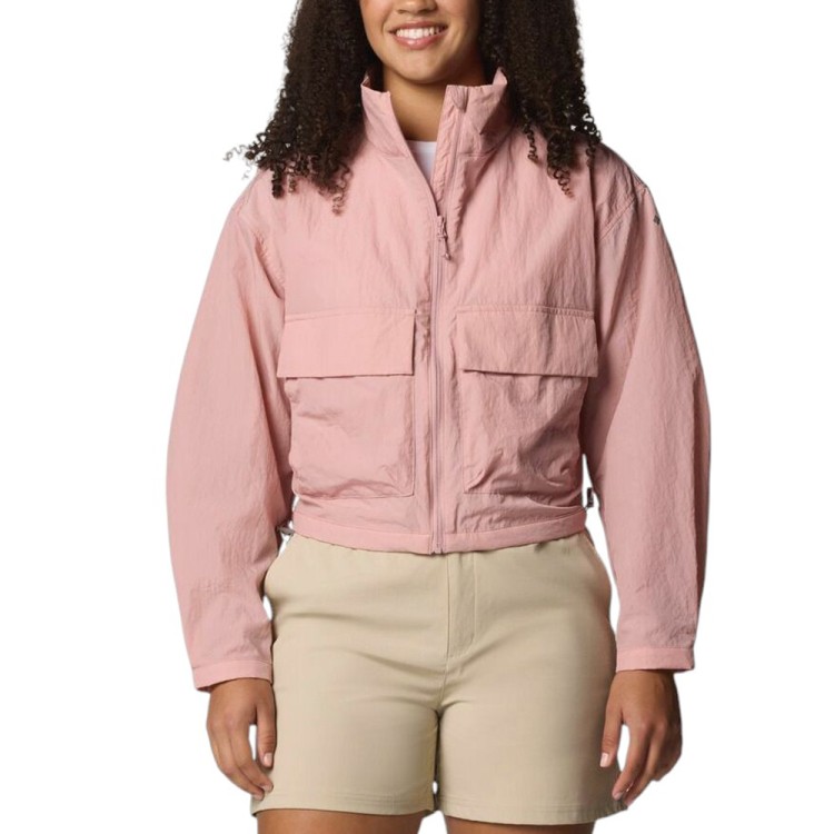 Ветровка женская Columbia Paracutie™ Cropped Cargo Windbreaker розовая 2116571-659