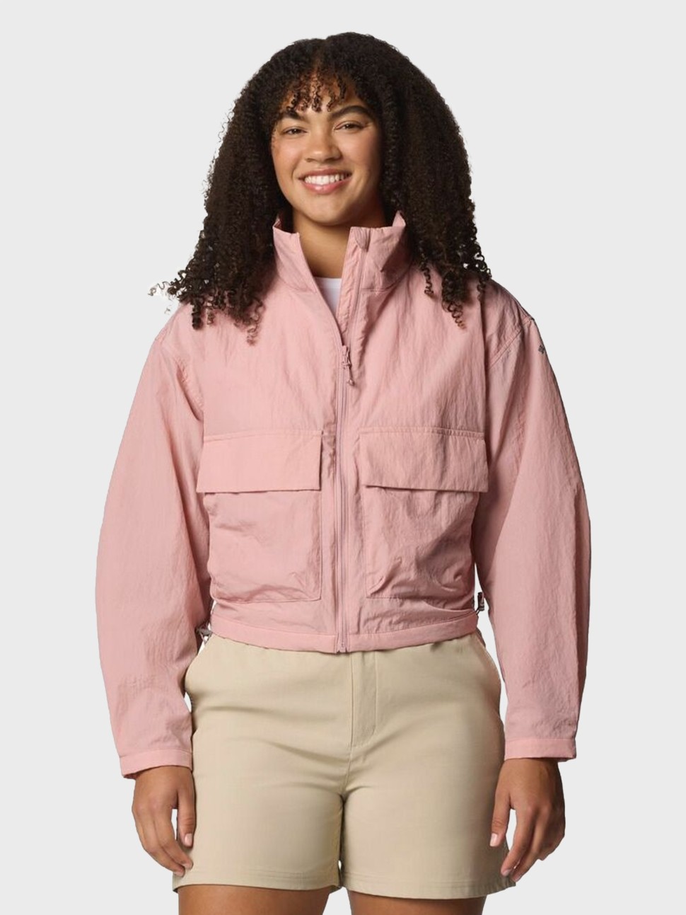 Вiтрiвка жiноча Columbia Paracutie™ Cropped Cargo Windbreaker рожева 2116571-659 — фото 2