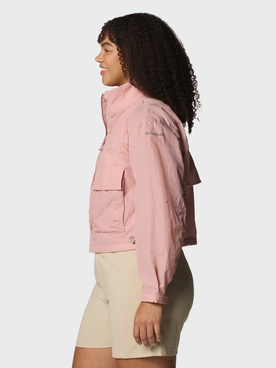 Вiтрiвка жiноча Columbia Paracutie™ Cropped Cargo Windbreaker рожева 2116571-659 — фото 4