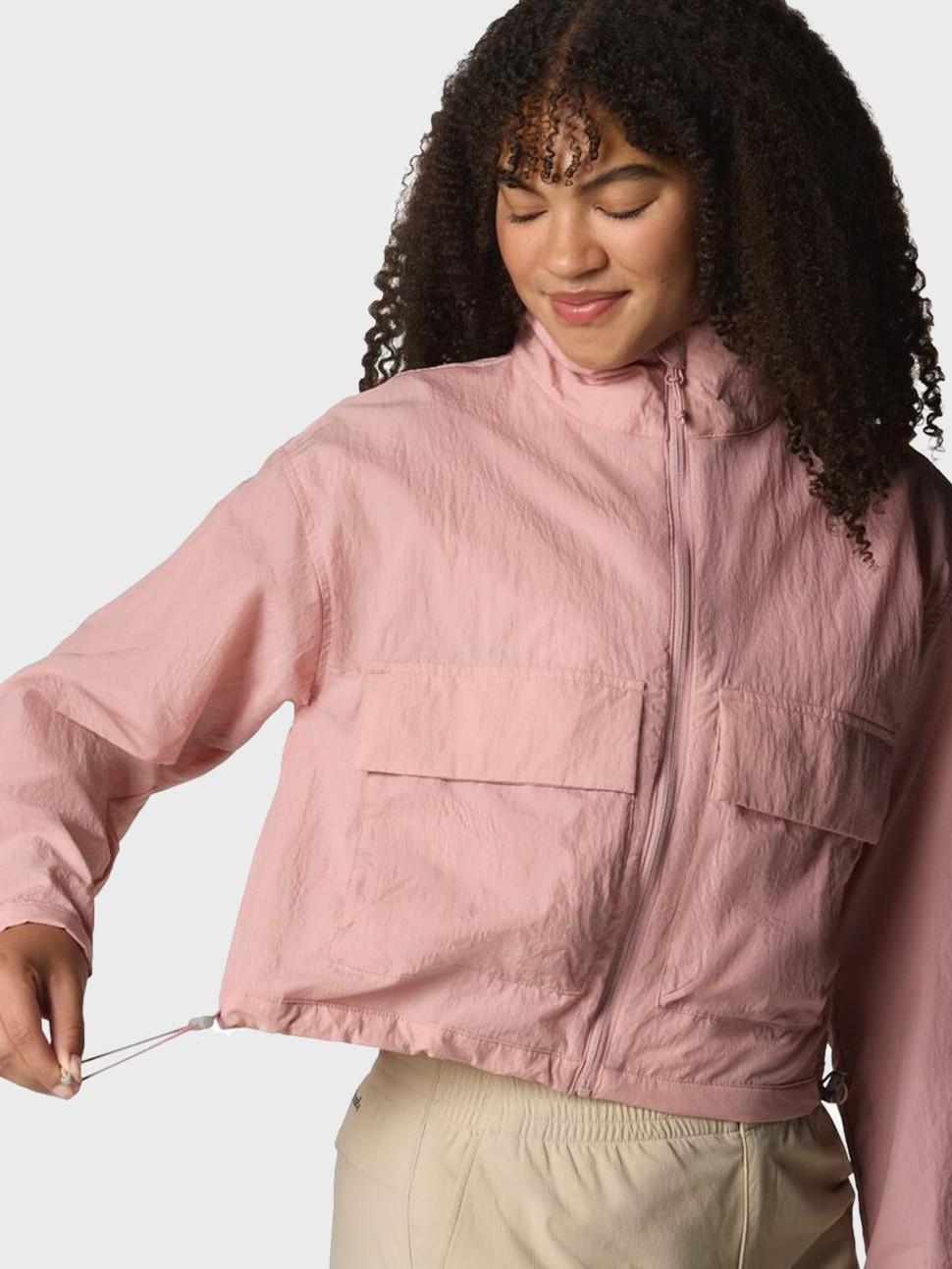 Вiтрiвка жiноча Columbia Paracutie™ Cropped Cargo Windbreaker рожева 2116571-659 — фото 5