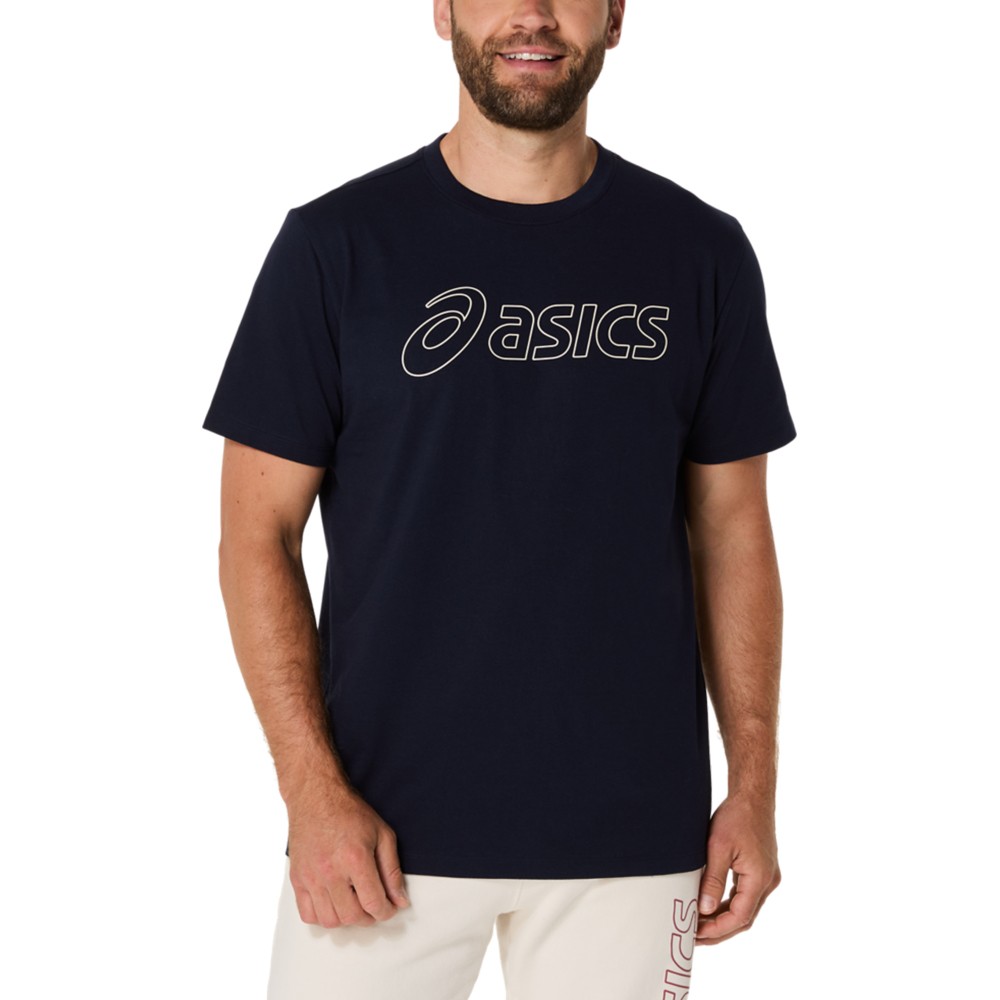 Футболка мужская Asics ASICS LOGO SS TEE темно-синяя 2031E188-403
