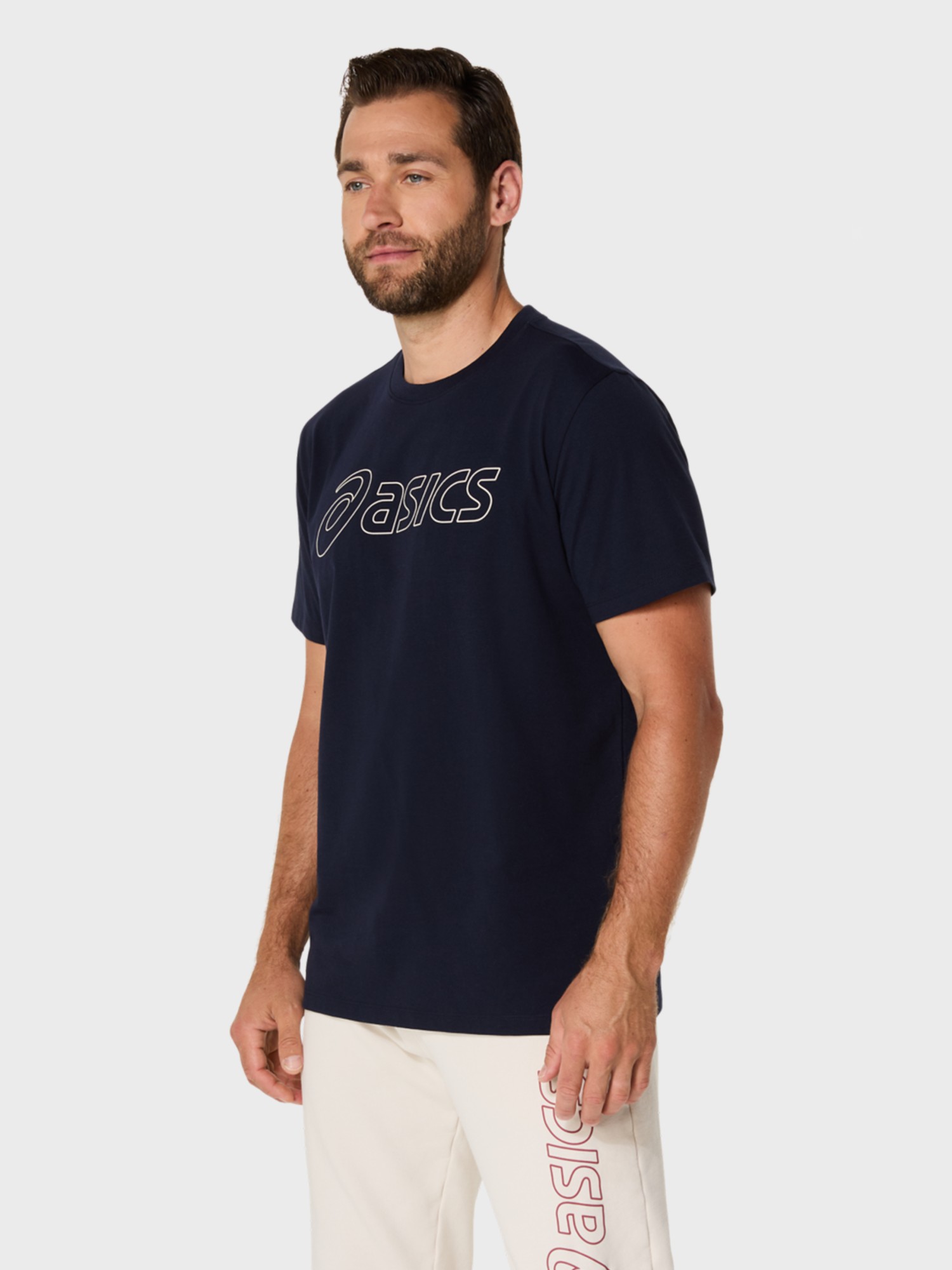 Футболка мужская Asics ASICS LOGO SS TEE темно-синяя 2031E188-403 изображение 3