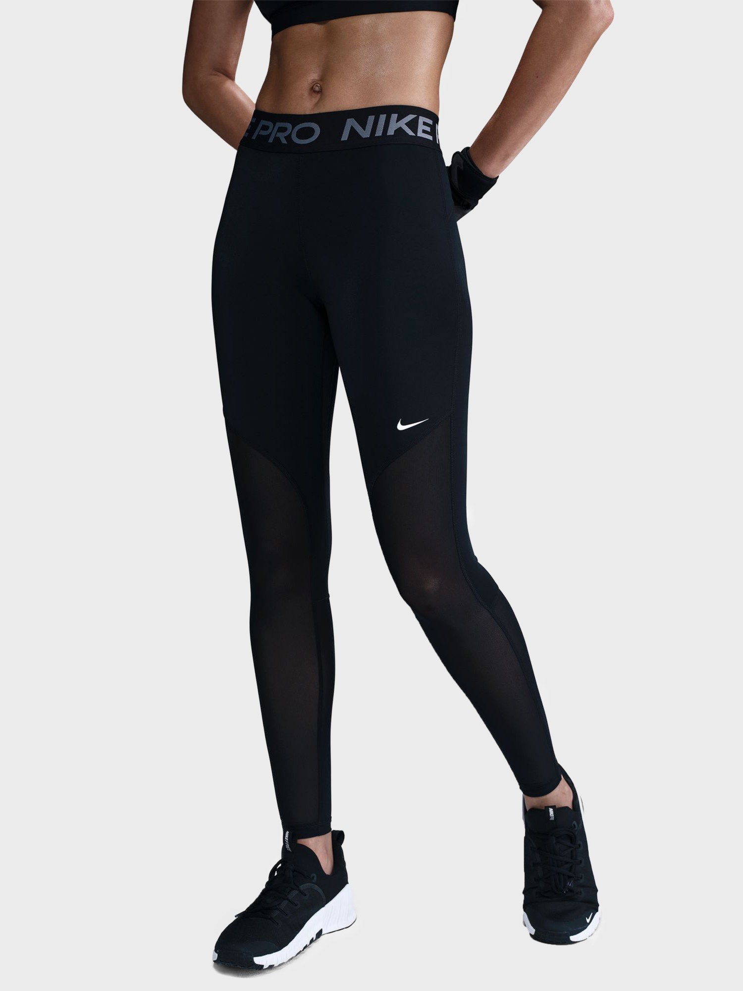 Леггинсы женские Nike W NP DF MR TIGHT GG MESH черные HJ1163-010 изображение 4