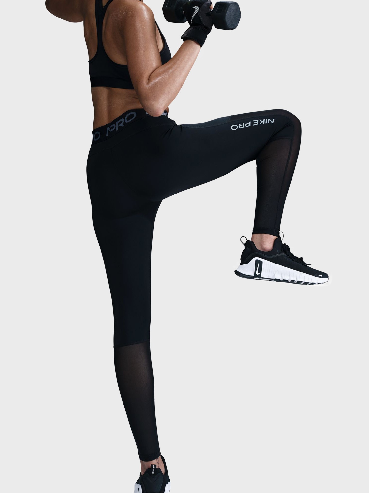 Леггинсы женские Nike W NP DF MR TIGHT GG MESH черные HJ1163-010 изображение 5