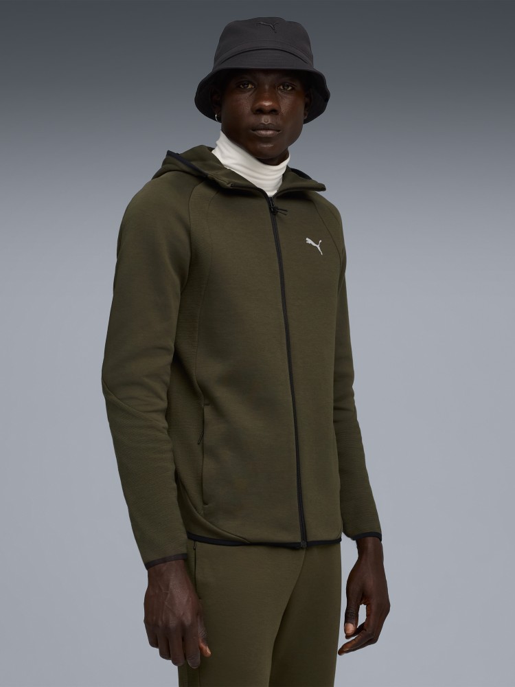 Толстовка чоловіча Puma EVOSTRIPE FZ Hoodie DK чорна 68823170 изображение 2