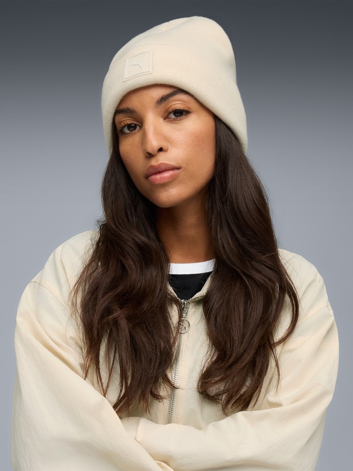 Шапка  Puma WARDROBE ESS High Crown Beanie молочна 02640905 изображение 5