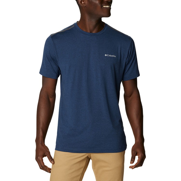 Футболка мужская Columbia Tech Trail ™ Crew Neck темно-синяя 1893901-465