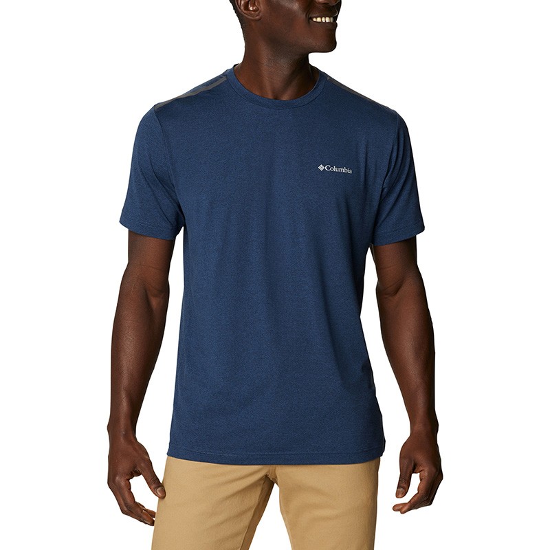 Футболка мужская Columbia Tech Trail ™ Crew Neck темно-синяя 1893901-465