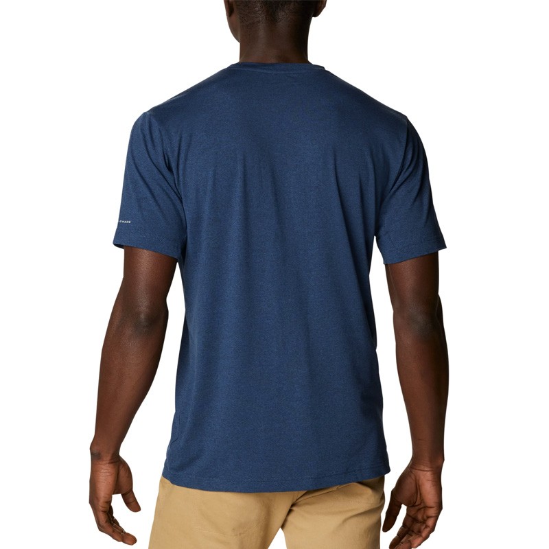 Футболка мужская Columbia Tech Trail ™ Crew Neck темно-синяя 1893901-465 — фото 2