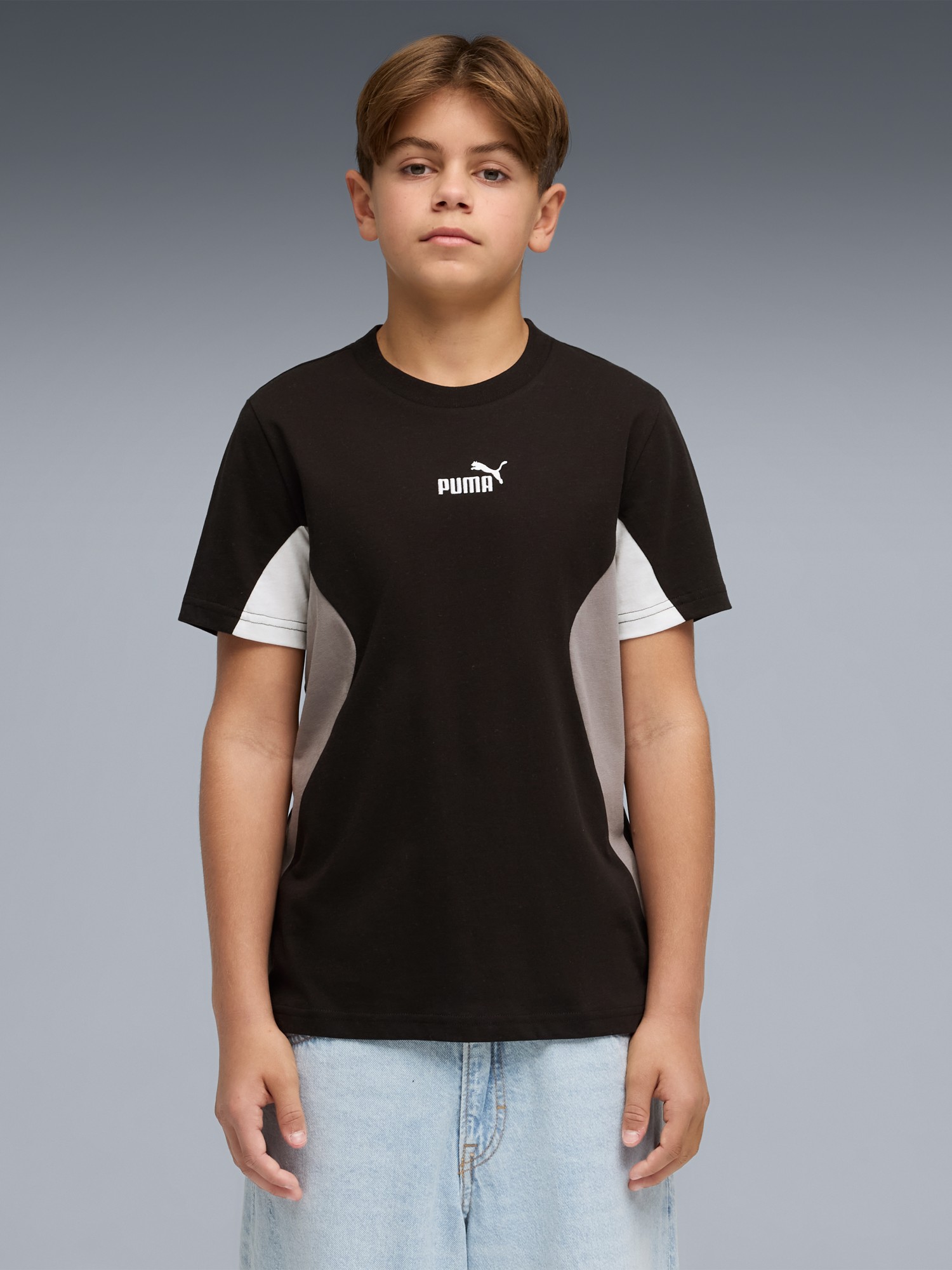 Футболка детская Puma ESS BLOCK Tee B черная 69251201 изображение 2