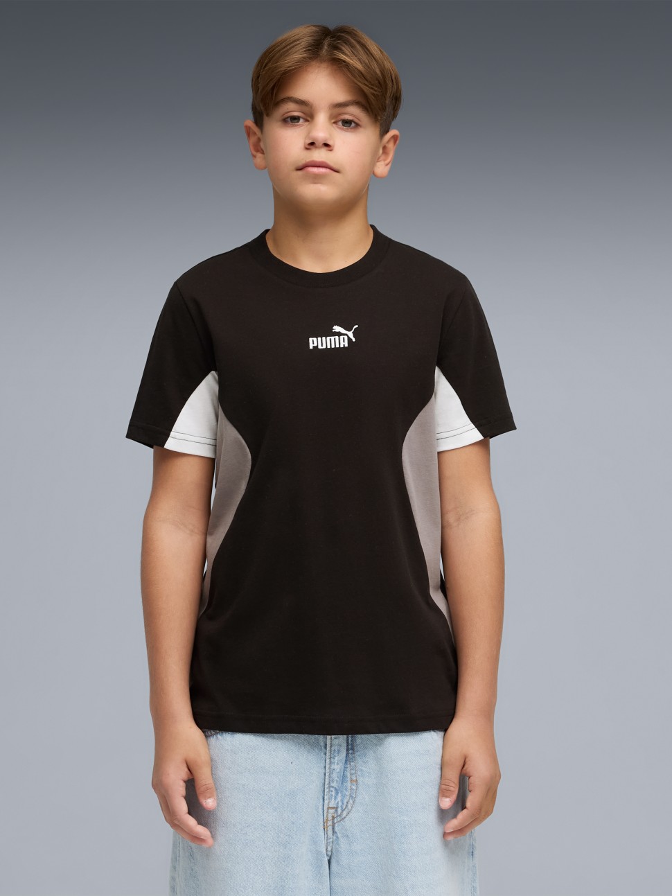 Футболка дитяча Puma ESS BLOCK Tee B чорна 69251201 — фото 2