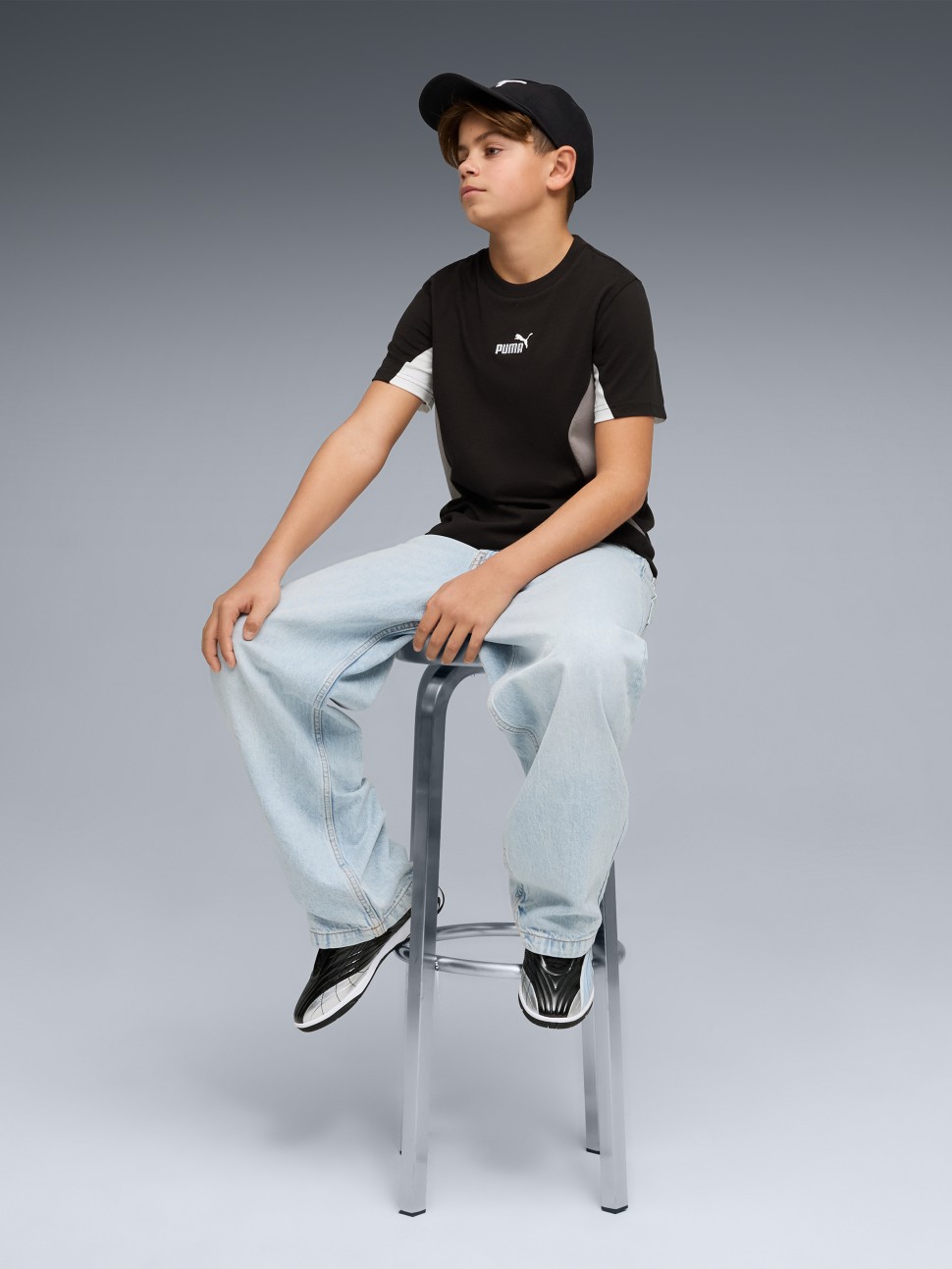 Футболка дитяча Puma ESS BLOCK Tee B чорна 69251201 — фото 4