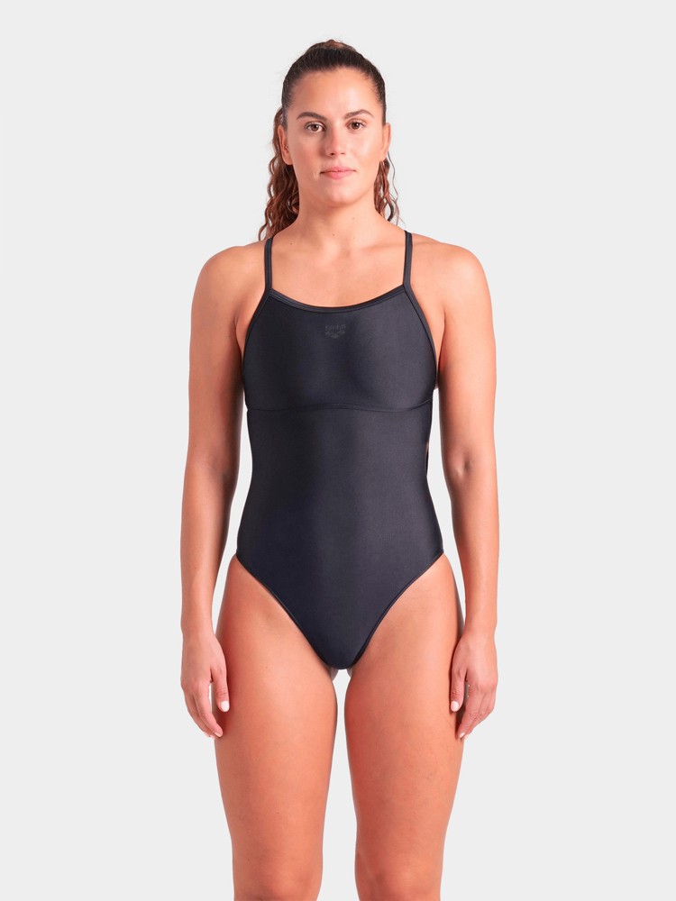 Купальник женский Arena SOLID SWIMSUIT LIGHTDROP BACK черный 005909-501 изображение 2